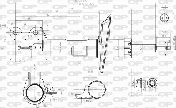 Open Parts SAB8022.31 - Amortizators www.autospares.lv