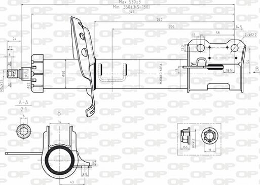 Open Parts SAB8075.31 - Amortizators autospares.lv