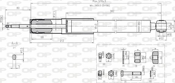 Open Parts SAB8076.32 - Amortizators autospares.lv