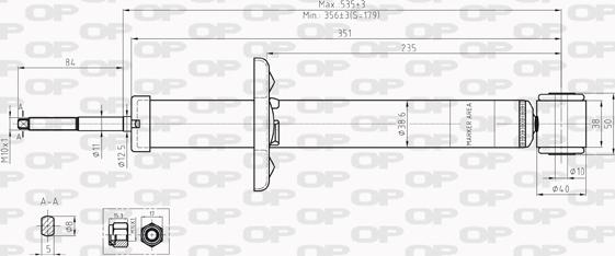 Open Parts SAB8199.12 - Amortizators autospares.lv