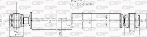 Open Parts SAB8198.32 - Amortizators autospares.lv