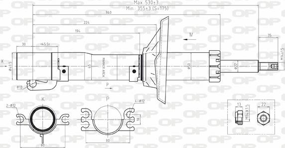 Open Parts SAB8164.31 - Shock Absorber www.autospares.lv