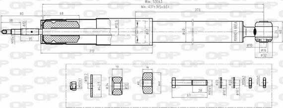 Open Parts SAB8162.31 - Amortizators autospares.lv