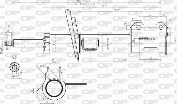 Open Parts SAB8106.31 - Amortizators autospares.lv