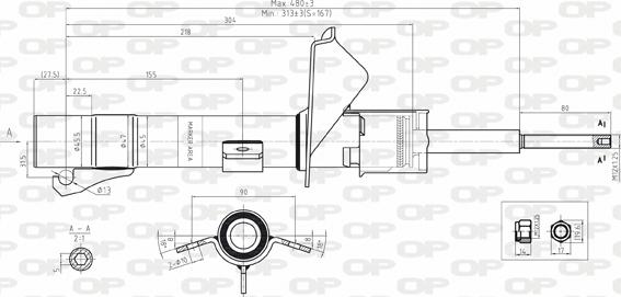 Open Parts SAB8103.31 - Amortizators autospares.lv