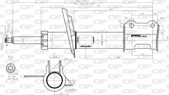 Open Parts SAB8107.31 - Амортизатор www.autospares.lv