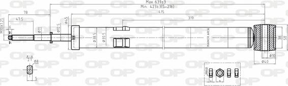 Open Parts SAB8116.32 - Shock Absorber www.autospares.lv