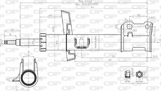 Open Parts SAB8113.31 - Amortizators www.autospares.lv