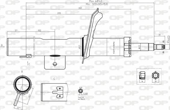 Open Parts SAB8184.31 - Амортизатор www.autospares.lv