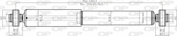 Open Parts SAB8134.12 - Amortizators autospares.lv