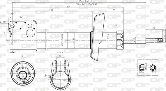 Open Parts SAB8130.31 - Amortizators autospares.lv