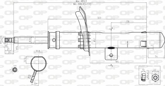 Open Parts SAB8137.11 - Амортизатор www.autospares.lv