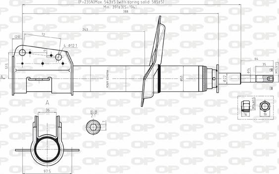 Open Parts SAB8124.31 - Amortizators www.autospares.lv