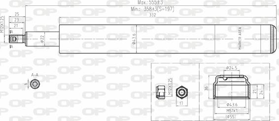 Open Parts SAB8126.11 - Amortizators autospares.lv