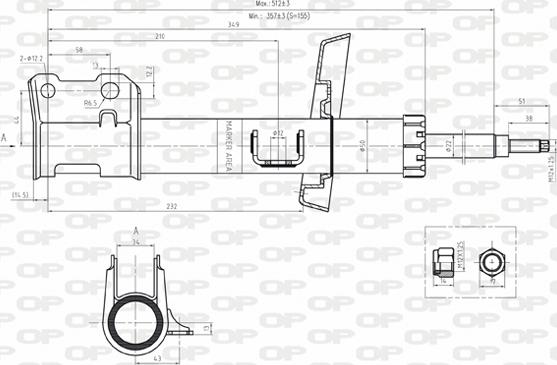 Open Parts SAB8123.31 - Amortizators www.autospares.lv