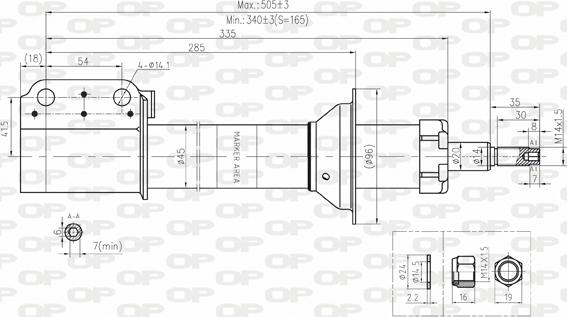 Open Parts SAB8172.11 - Amortizators autospares.lv