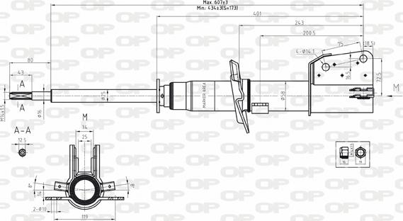 Open Parts SAB8177.31 - Amortizators autospares.lv