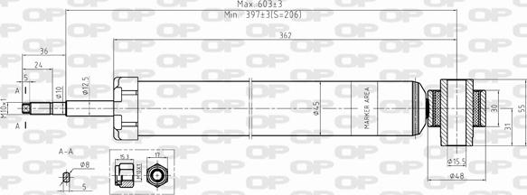 Open Parts SAB8394.32 - Amortizators autospares.lv