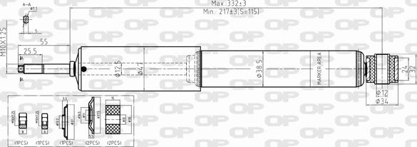 Open Parts SAB8349.11 - Amortizators www.autospares.lv