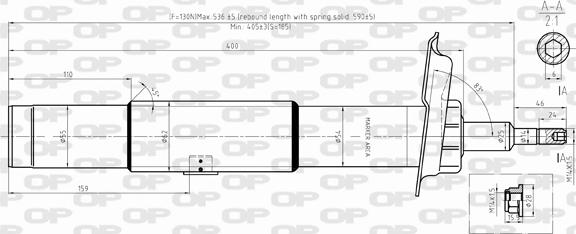 Open Parts SAB8342.31 - Amortizators autospares.lv