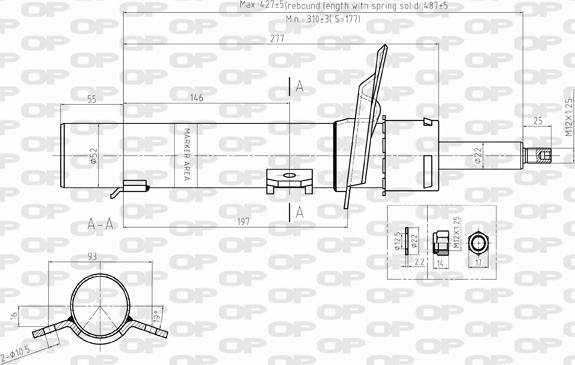 Open Parts SAB8347.31 - Amortizators autospares.lv