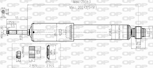 Open Parts SAB8356.11 - Amortizators www.autospares.lv