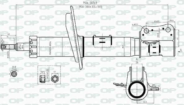 Open Parts SAB8364.31 - Amortizators autospares.lv