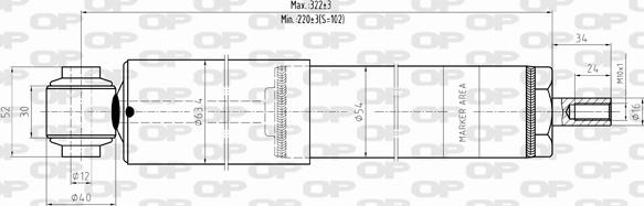 Open Parts SAB8304.32 - Amortizators autospares.lv