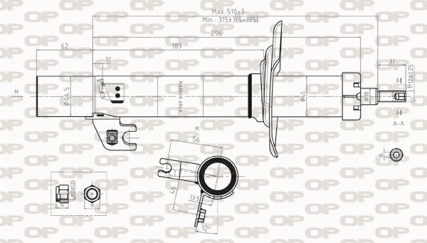 Open Parts SAB8306.31 - Amortizators autospares.lv