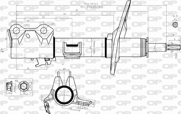 Open Parts SAB8314.31 - Amortizators autospares.lv