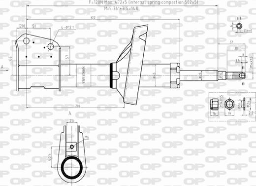 Open Parts SAB8315.31 - Amortizators autospares.lv