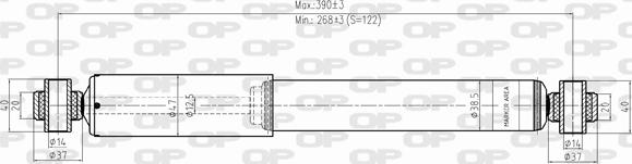 Open Parts SAB8318.32 - Amortizators autospares.lv