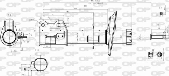 Open Parts SAB8384.31 - Shock Absorber www.autospares.lv