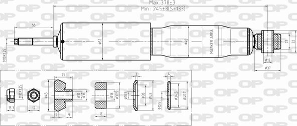 Open Parts SAB8380.31 - Amortizators autospares.lv