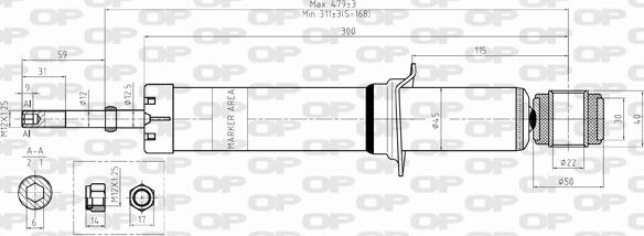 Open Parts SAB8336.32 - Amortizators autospares.lv