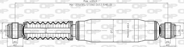 Open Parts SAB8330.32 - Амортизатор www.autospares.lv