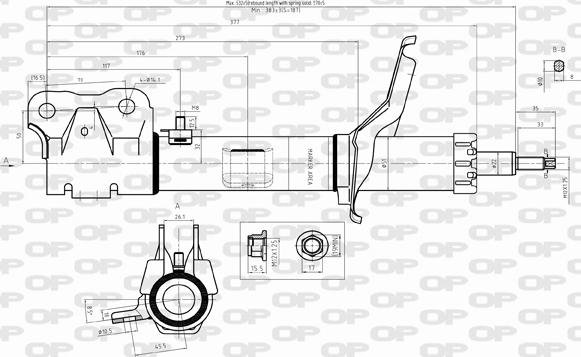 Open Parts SAB8322.31 - Amortizators autospares.lv