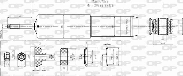 Open Parts SAB8377.32 - Amortizators autospares.lv