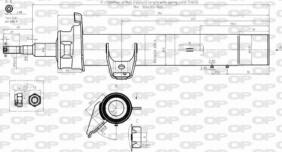 Open Parts SAB8291.31 - Amortizators autospares.lv