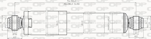 Open Parts SAB8249.12 - Amortizators autospares.lv