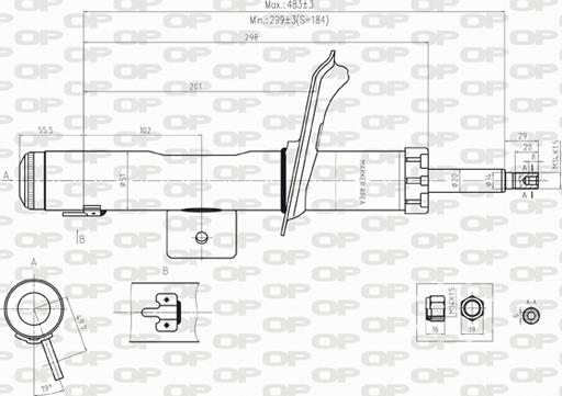 Open Parts SAB8245.11 - Амортизатор www.autospares.lv