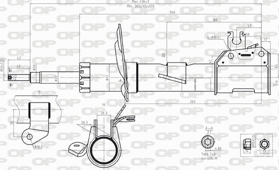 Open Parts SAB8243.31 - Amortizators autospares.lv