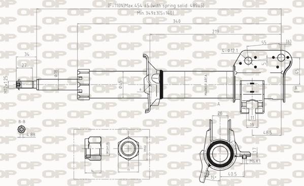 Open Parts SAB8255.31 - Amortizators autospares.lv