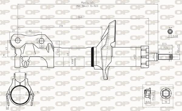 Open Parts SAB8256.31 - Amortizators autospares.lv