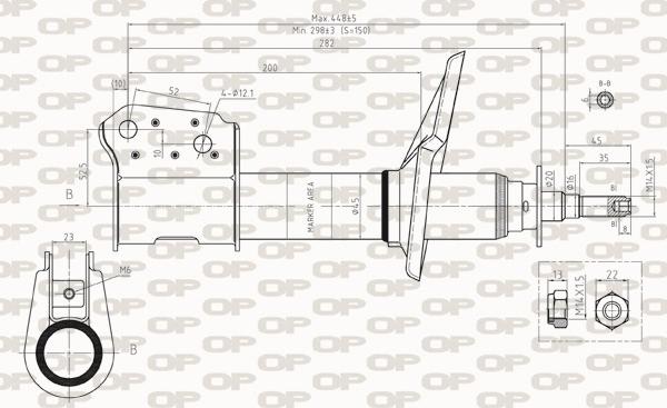 Open Parts SAB8257.31 - Amortizators autospares.lv