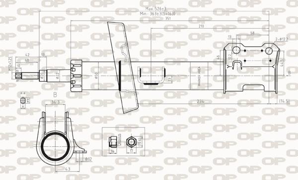 Open Parts SAB8269.31 - Amortizators autospares.lv