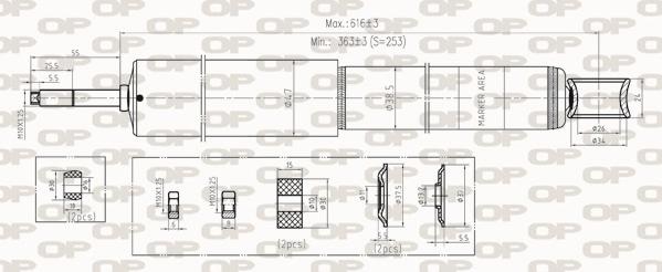 Open Parts SAB8266.32 - Amortizators www.autospares.lv