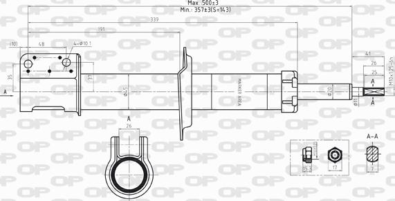 Open Parts SAB8206.31 - Amortizators autospares.lv