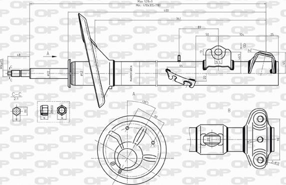 Open Parts SAB8214.31 - Amortizators www.autospares.lv