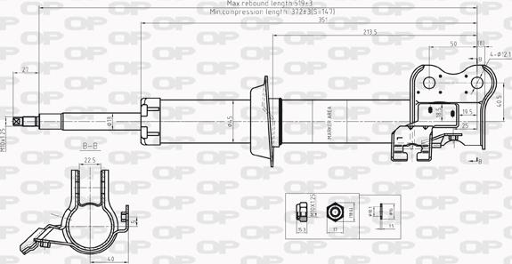 Open Parts SAB8210.31 - Amortizators autospares.lv